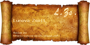 Lunova Zsolt névjegykártya